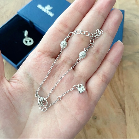 Swarovski Chain Bracelet with Chain - Picture 4 of 7